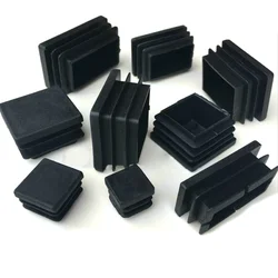 Tappi in plastica quadrati neri da 4 pezzi inserti in tubo per sedia con piedini tappo in sughero 10x10mm 13x13mm 15x15mm 16x16mm,50x50mm