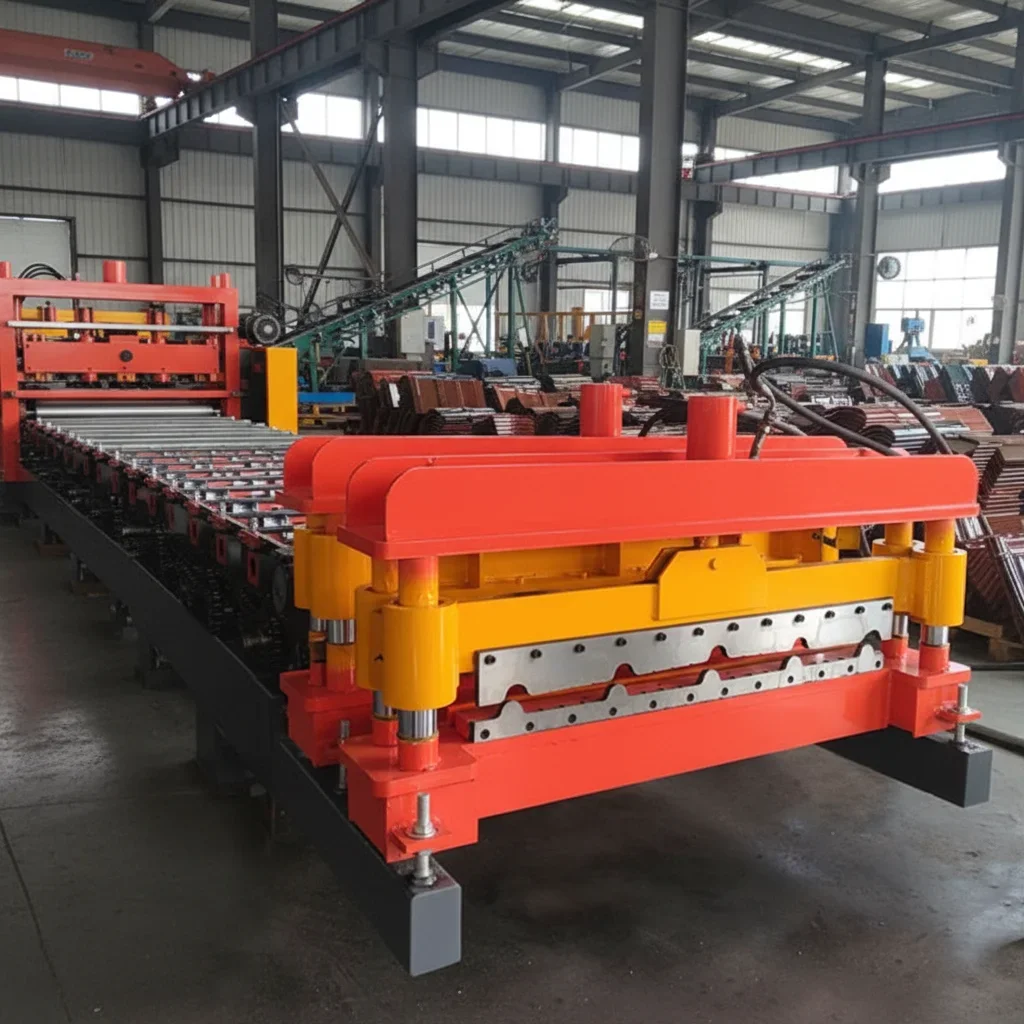 New Design Glazed Tile Aluminium Roofing Panel Making Roll Forming Machine RIB IBR Roof Panel Sheet Making Machine