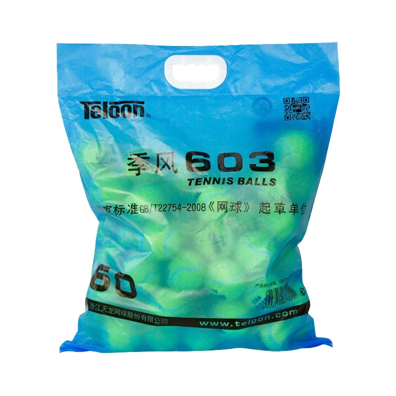 

Tennis Teloon 603 Training Tennis Ball Bagged 60 Balls Tennis Pressurized Balls for Advanced Player