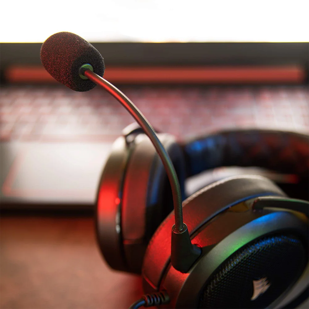 Gold-Plated Replacement Aux 3.5mm Game Mic Microphone Boom Foam for Corsair HS50 HS60 HS70 Pro SE Gaming Headsets Headphones