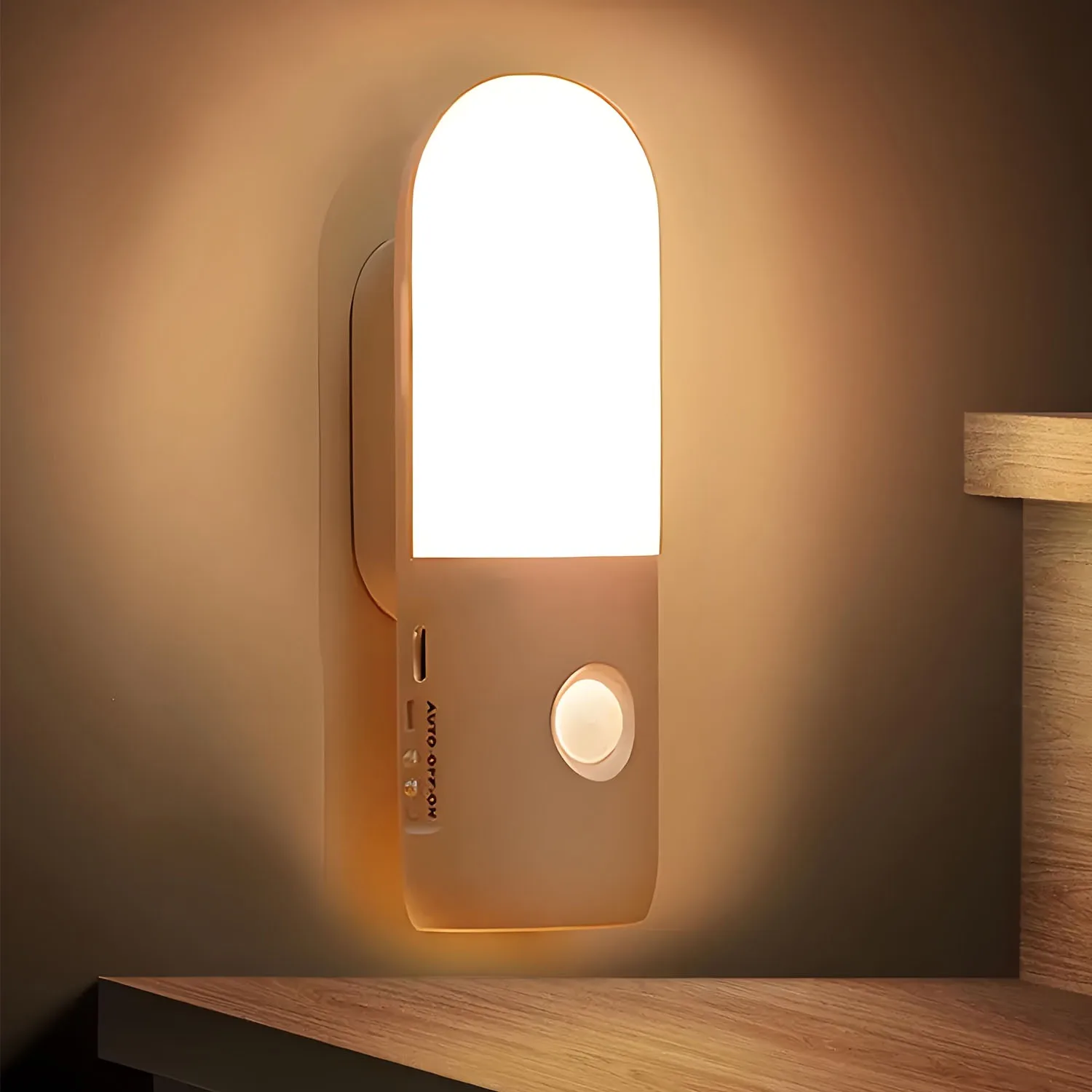 Luce notturna con sensore di movimento da 2 pezzi, luminosità regolabile, adatta per camere da letto, cucine, armadi, scale, corridoi