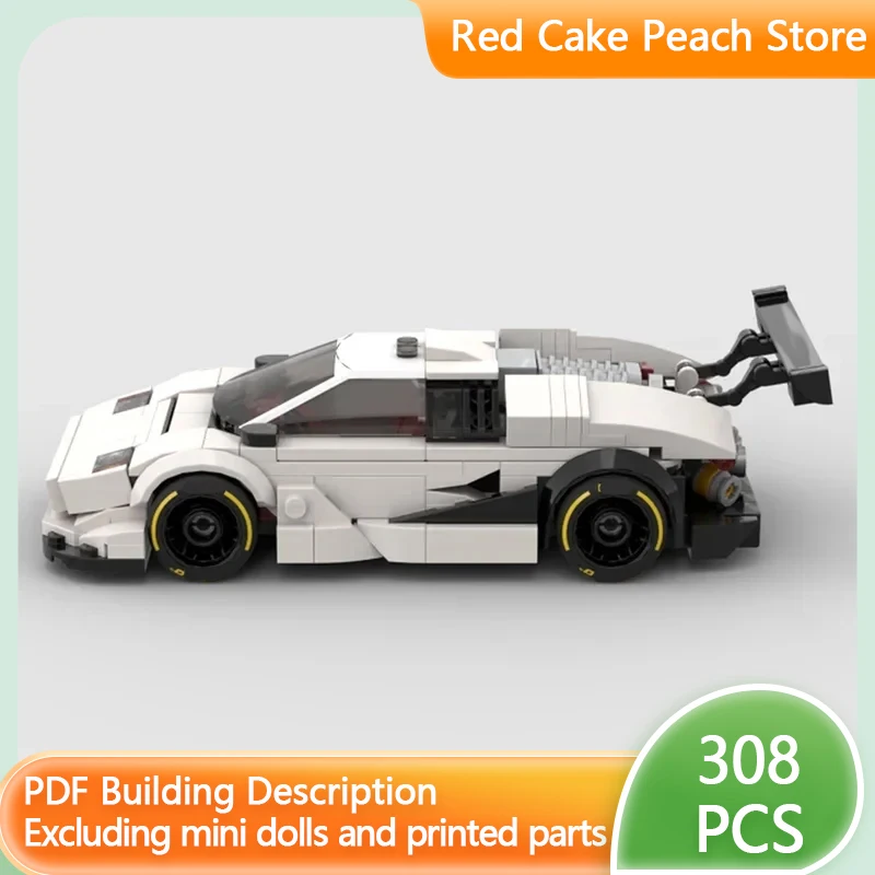 

Модель скоростного гоночного автомобиля MOC, строительные кирпичи, ретро щуки, пик, гоночный автомобиль, модульная технология, детские праздничные подарки, сборный игрушечный костюм