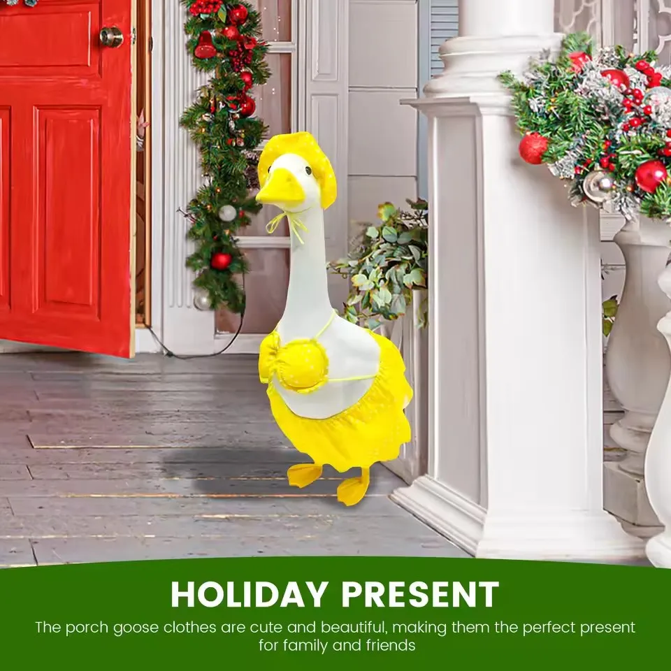 Hawaiian Yard Gooses Outfits Porch Gooses Outfits Summer Bikini Gooses Clothes For Cement Gooses Cute Gooses Clothes For Lawn