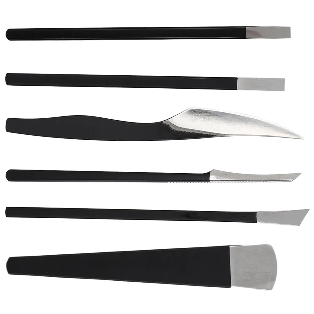 

6pcs Stainless Steel Foot Care Repair Tools Non Slip Handle Sharp Blade Callus Dead Skin Remover Pedicure Knife Set