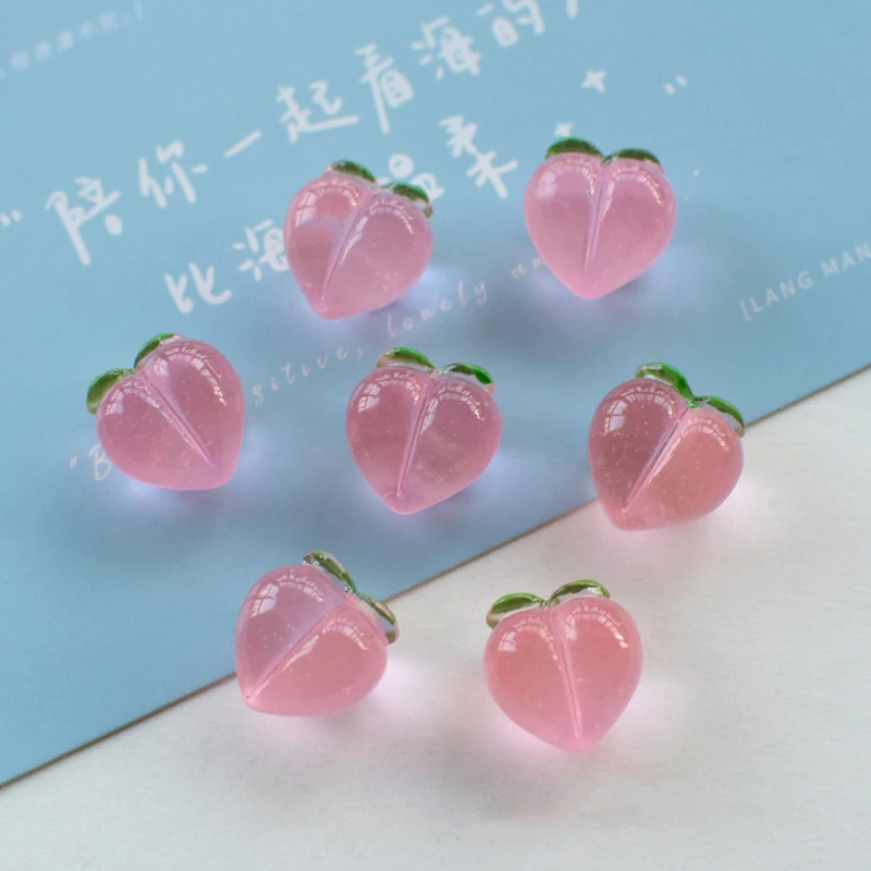 Kawaii Peach Slime Charms Kit Cute DIY Filler Resin Decor Add Ins For Clear Fluffy Cloud Slime Hair Accessories 1/5/10pcs