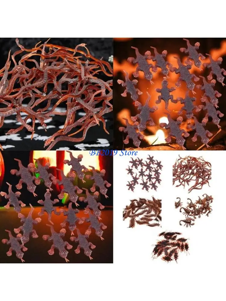 

Q0KB 100 Pieces Lifelikes Cockroach Novelty Toy Portable Accessory for Halloweens Tricks and Kids Pranks Party Supplies