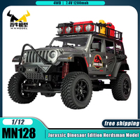 MN128 RC Cars 1:12 Jurassic Dinosaur Edition Herdsman Remote Control Car 4WD Off road Vehicle Model Car Adult Gifts Toys