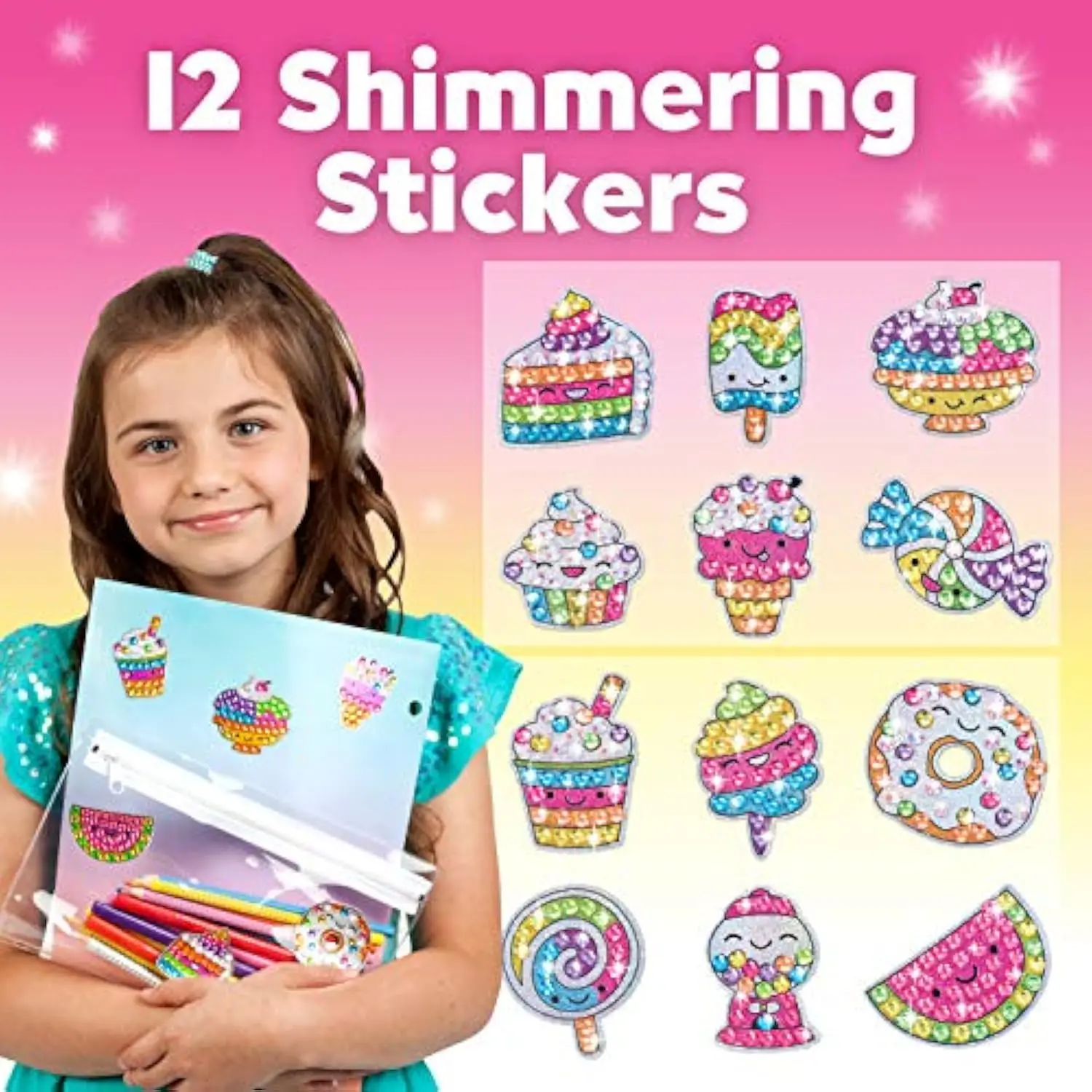

Creativity for Kids Big Gem Diamond Painting Kit Sweets Stickers Diamond Art for Kids, DIY and Kit for Girls