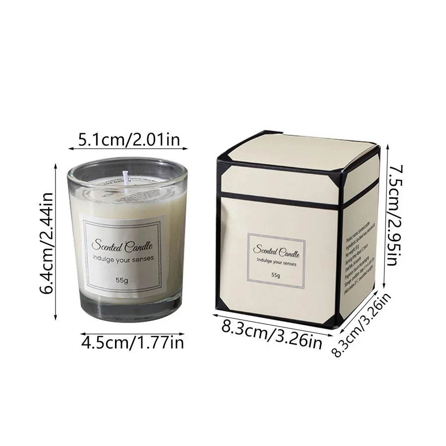 Aromatherapy Candle Premium Gift Box Glass Handmade Soy Wax Smokeless Creative Aromatherapy Candle Companion Gift