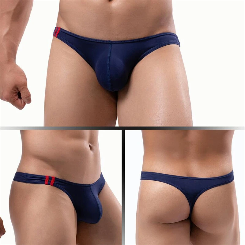 New Sexy Men\'s Thong Soft Breathable Silk Sexy Underwear Men\'s Hot Hips Up Transparent Jockstrap Sexy Colorful Undies Cueca