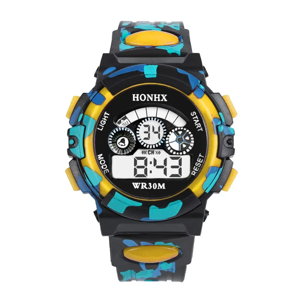 Children Luminous Watch Sport Kids Watches Silicone Strap Waterproof LED Digital Watch for Kid Student Girl Boy Wristwatch Clock