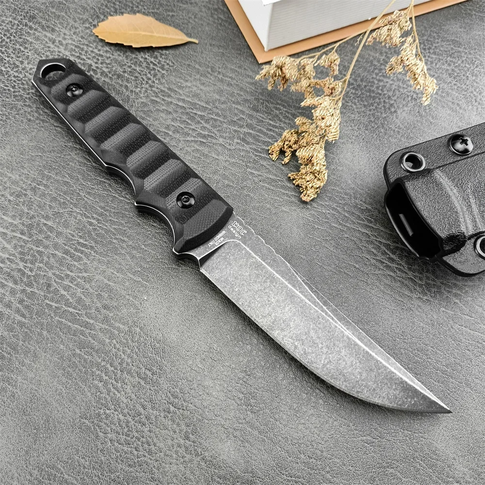 

New FX-634 Ryu Tactical Fixed Blade Knife Stonewashed Blade G10 Handle Outdoor Camping Hunting Cutting Tools Gifts for Men