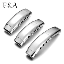 Adjustable Stainless Steel Bayonet Clasp Push Lock Closure DIY Leather Bracelet Clasps for Jewelry Making Supplies Accessories