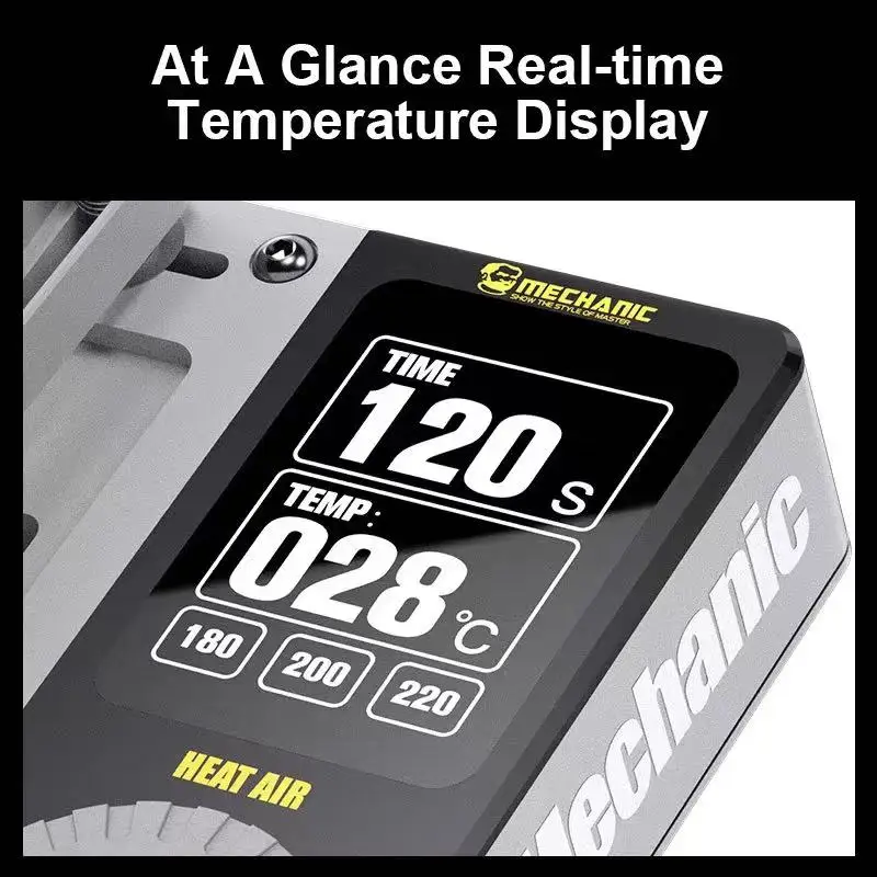 

MECHANIC HEAT AIR Intelligent Preheating Platform for iPhone X-16 PRO MAX Motherboard Layered Chip BGA Stencil/Dot Matrix Repair