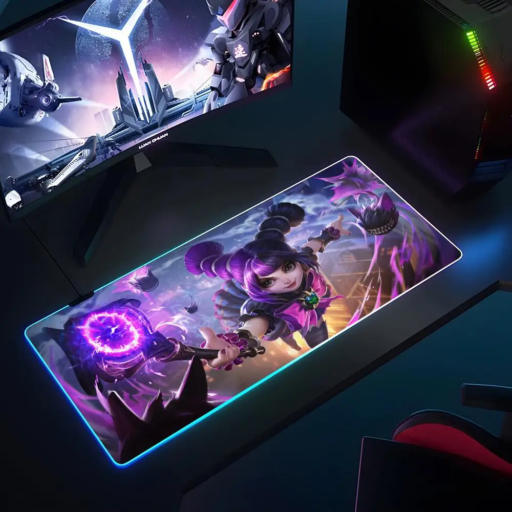 Mobile Legends Bang Bang Mouse Pad RGB Luminous 700X400mm Large Table Pad Encrypted Anti Skid Super Large Mouse Pad