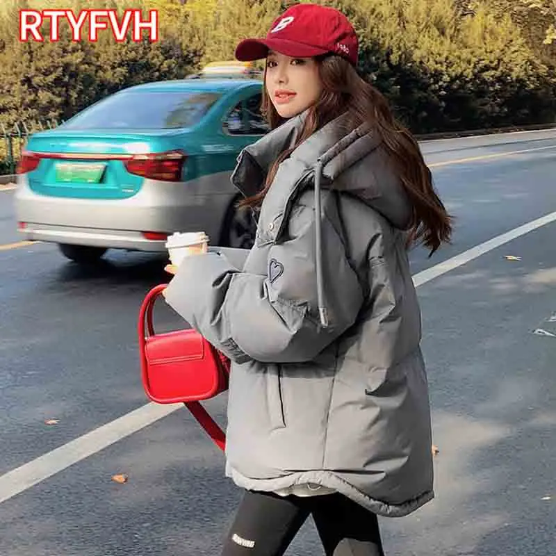 Frauen jacke Kapuze Parka Winter puffer dicke warme weibliche Daunen Baumwoll mantel Reiß verschluss gepolstert Verdickung Outwear abrigos de plumas