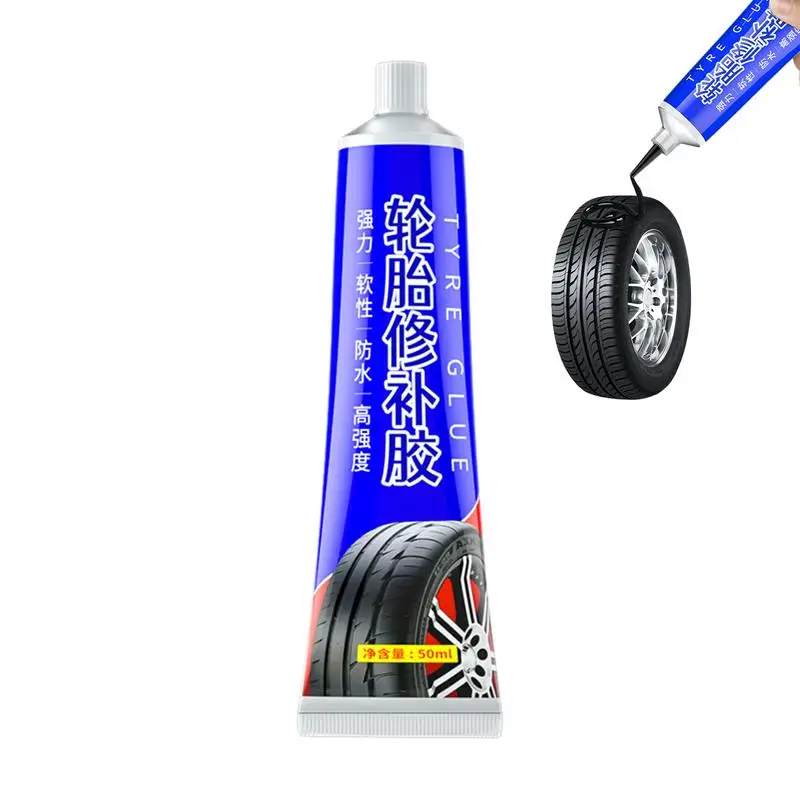 Car Tire Sidewall Repair Glue 50ml Tire Patch Plug Sidewall Repair Glue All Purpose Effective Tire Patch Glue For Plugs