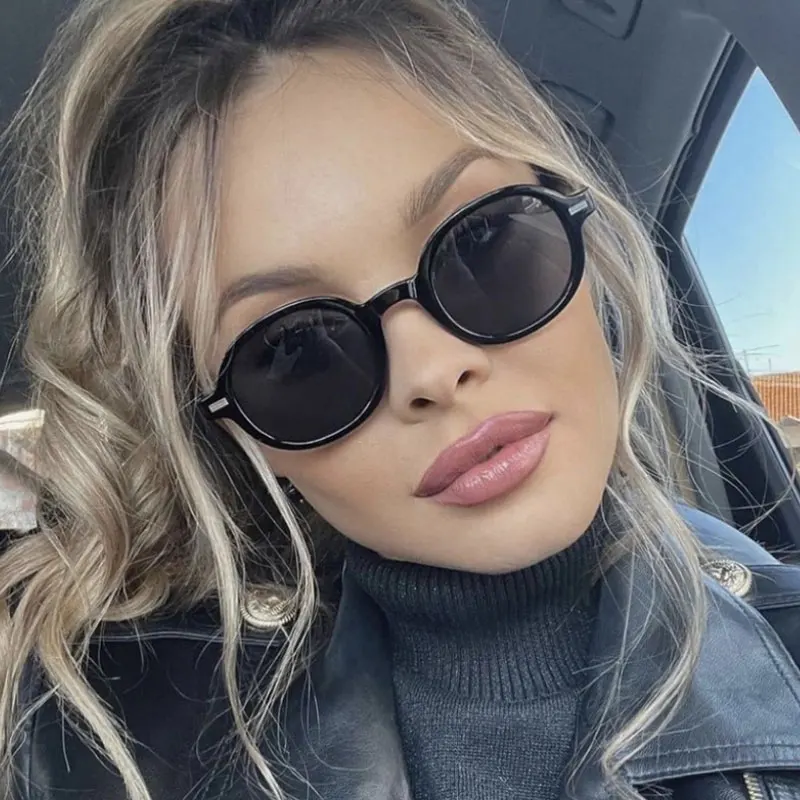 New Retro Oval Sunglasses Women Small Frame Streetwear Sun Glasses For Female Fashion Brand Designer Gradient Eyewear