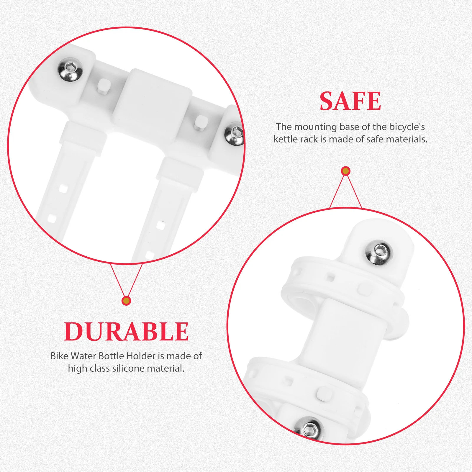 Bike Water Bottle Holder Silicone Mount Base No Screw Strap Cycling Accessories Sturdy Conversion Rack Easy Install Frame