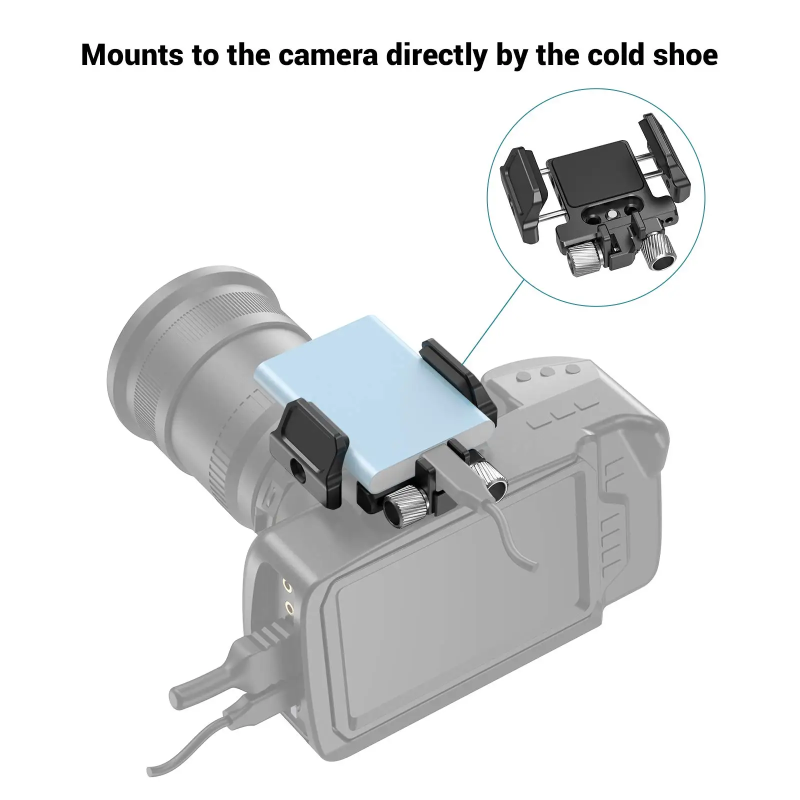 SmallRig Universal Mounting Clamp for External SSD for Samsung T5 SSD Compatible with SMALLRIG Cage for BMPCC 4K & 6K - BSH2343