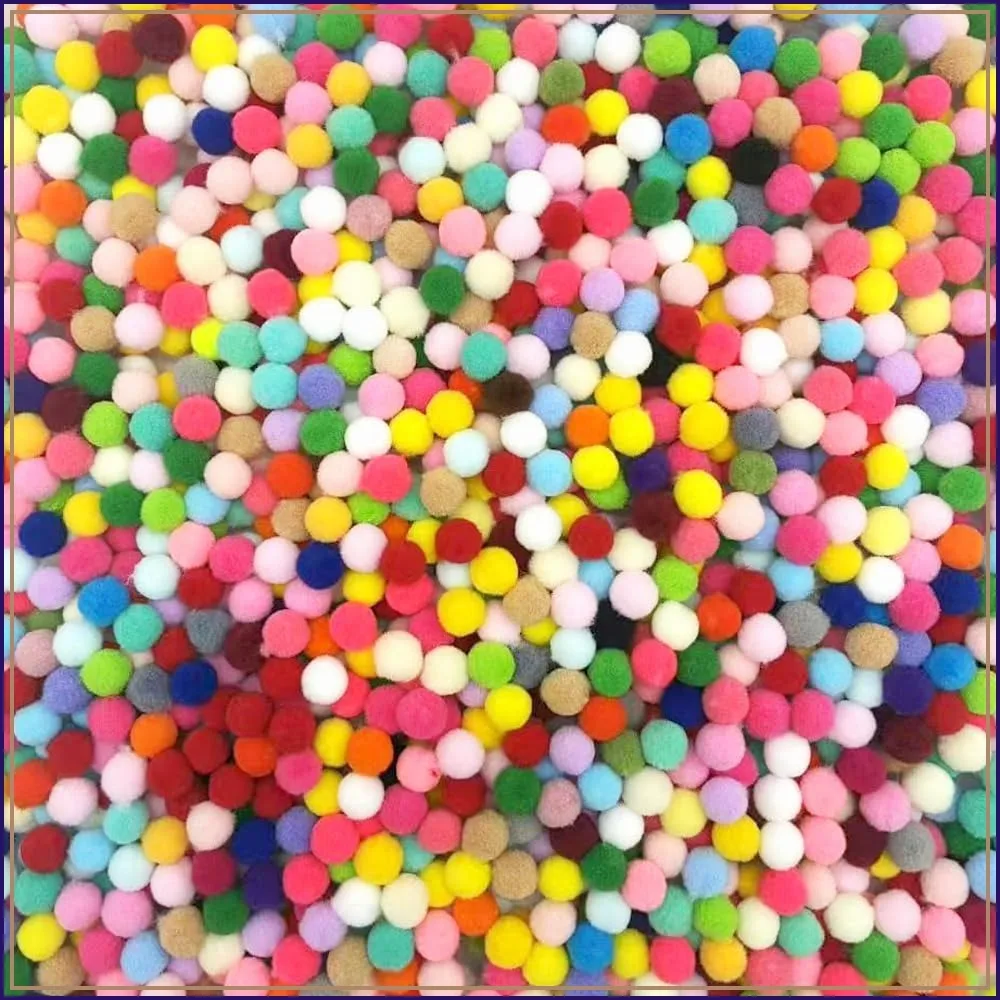 

2000PCS 10mm Multicolor Pom Poms for Craft Making, Soft Fluffy Puff Balls for DIY Arts and Decorations