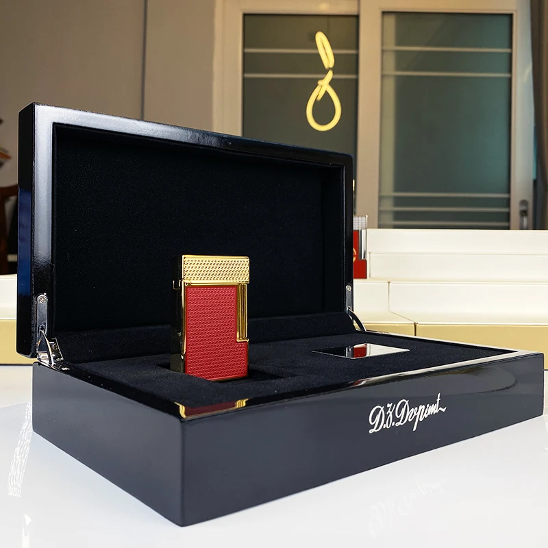 Commemorative Edition Luxury Butane Lighter Single & Double Flame Ping Sound Natural Paint Cigarette Smoker 11279