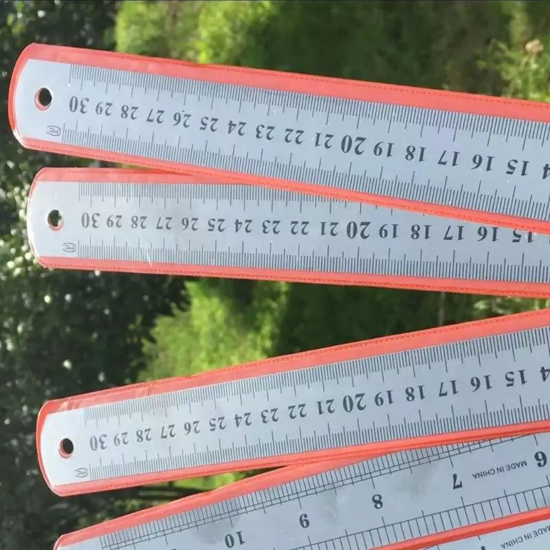 

3 Pcs 15/20/30cm Stainless Steel Ruler with Double Sided Scale Metal Ruler Measuring Tool for Engineering Teaching