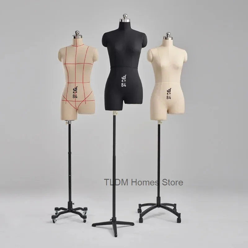 Mannequin Body Clothes Design Professional Auxiliary Model Mannequin Sewing Female Tailor Model Bust Dress Form Stand Metal Base