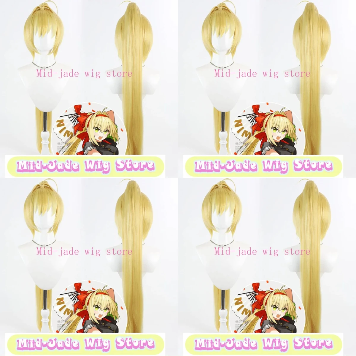 Anime Cosplay Realistic - Wig Cosplay Nero Claudius Pirang Panjang