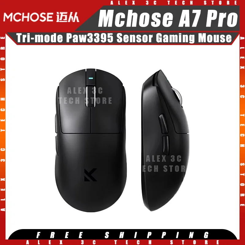 

MCHOSE A7 Pro Gaming Mouse Tri-mode Wireless Paw3395 Sensor Ergonomics Lightweight Customized Gaming Mouse Pc Gamer Accessories