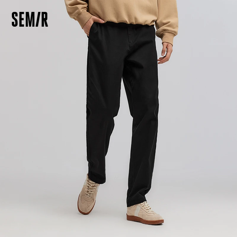Semir couleur unie pantalons décontractés coupe conique hommes 2025 printemps Style de base Simple m