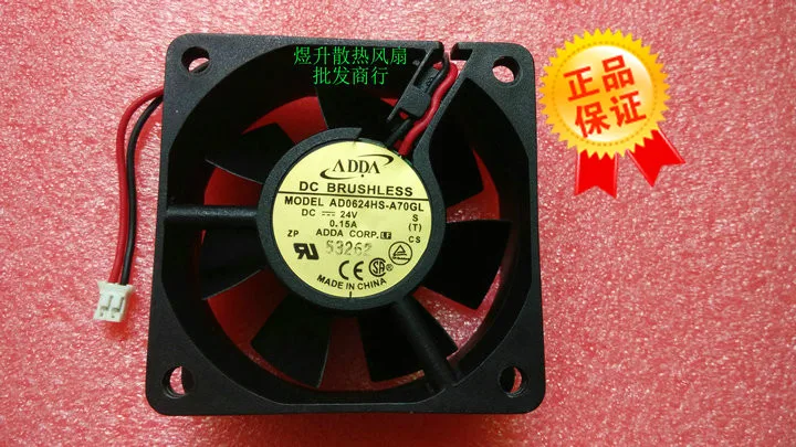 

ADDA AD0624HS-A70GL DC24V 0.15A 6CM 6025 60* 60*25MM Inverter Fan