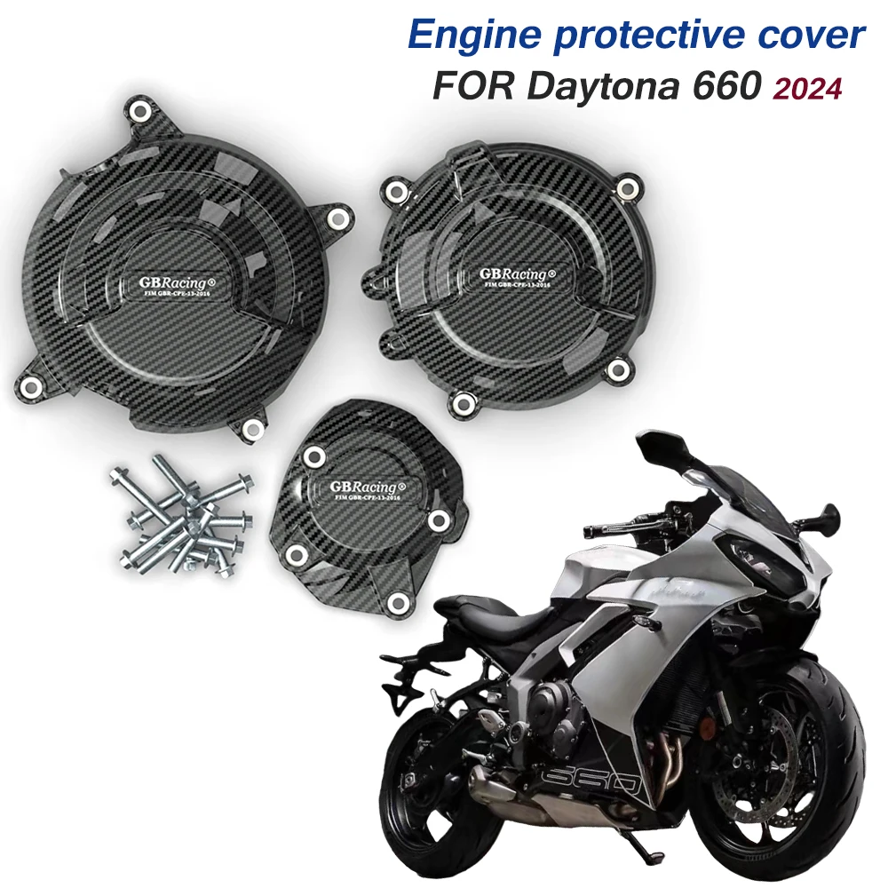 

New Motorcycle Engine Left and Right Trim Covers For Triumph Daytona 660 2024 Engine Protection Cover Kit