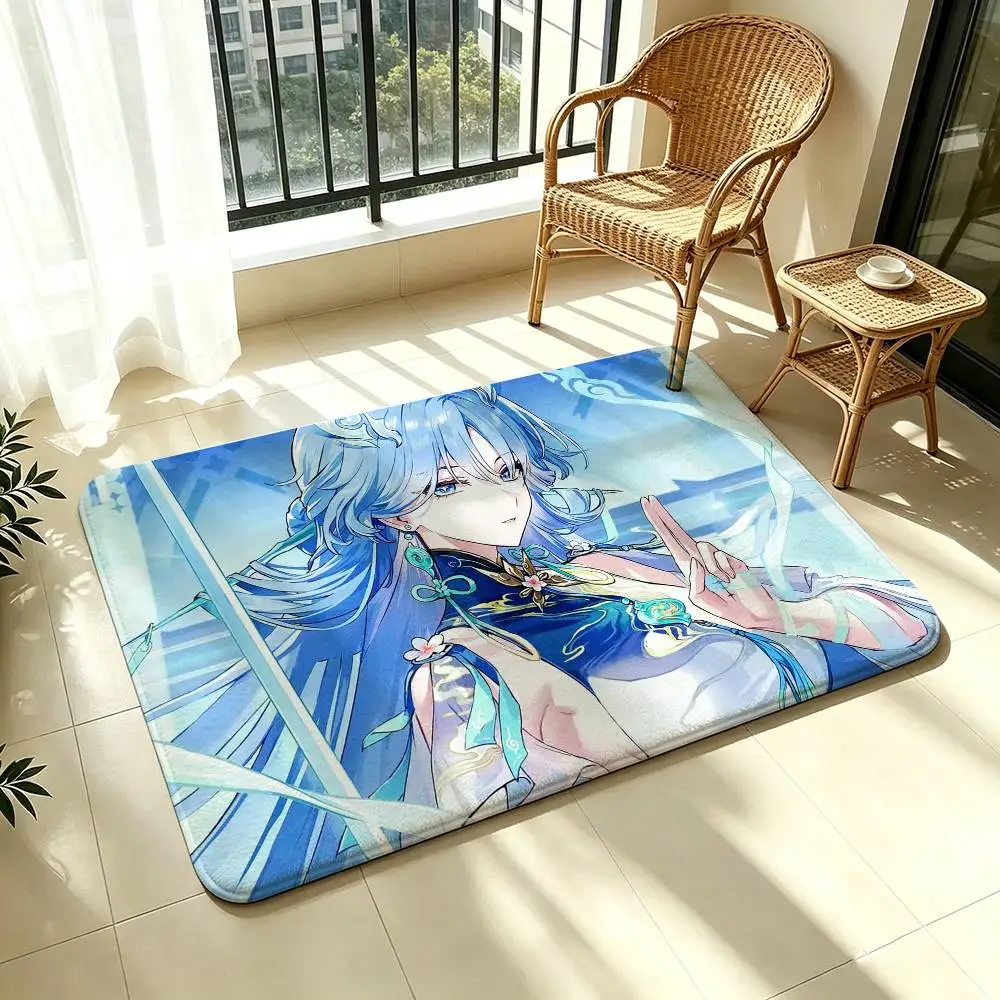 Wuthering Waves WuWa Game Shower Room Absorbent Small Floor Mat Soft Comfortable Decorative Foot Mat