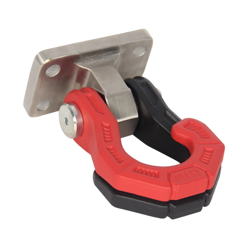 Front rear Tow Hook D Ring Shackle 85*45mm base Kit Heavy Duty Steel Trailer hitch Off road modification accessories