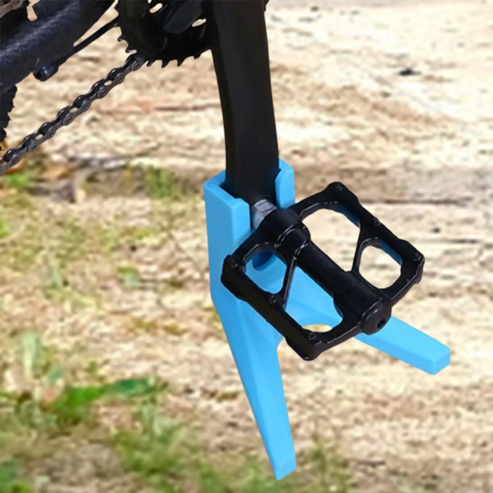 Bike Crank Kickstand Bicycle Kick Stand Support Rack Easy to Install Part Flat Stand for Outdoor Pedals Resting Adults Sports