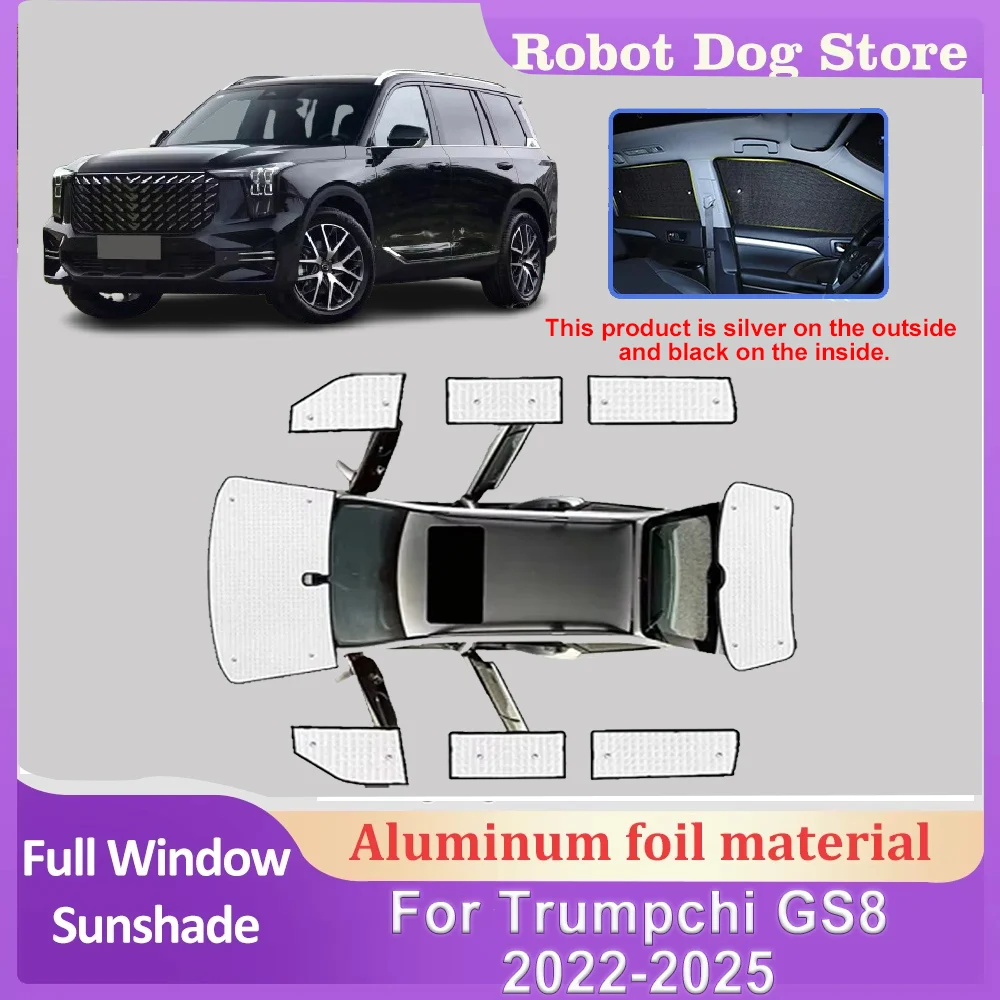 

Car Window Shading Cover For Trumpchi GS8 2025 Accessories ES9 2022 2023 2024 Window Aluminum Foil Sun Shades Block Heat Shield