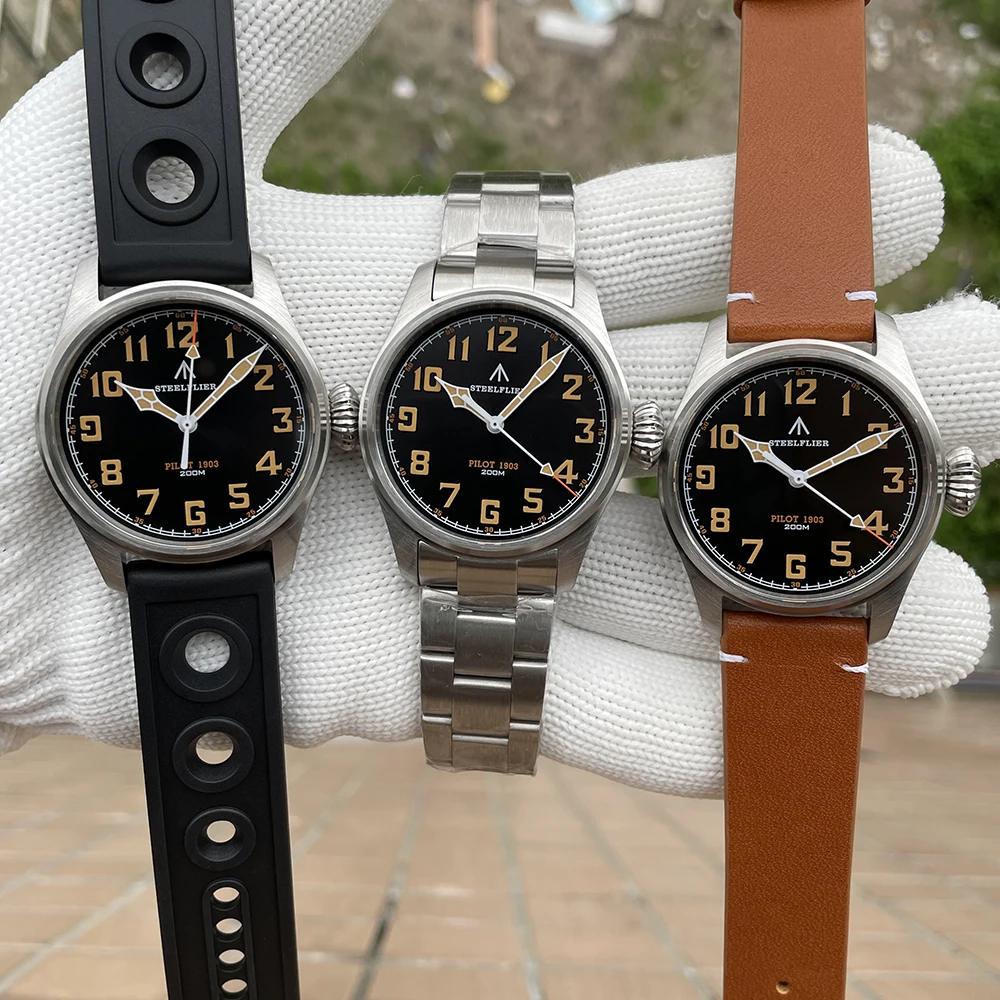 STEELFLIER Offizielle SF740V Neue Quarz-Armbanduhr Super C3 Leuchtende 200M Wasserdichte VH31 Mute-Uhrwerk Mann Mode Business Uhr – Detail 2
