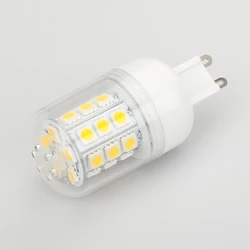 Bombilla LED G9, 5W, 220V, 230V, Blanco cálido, 27LED, alta potencia, SMD5050, T7, lámpara de maíz bi-pin de 360 grados, 1 ud./lote