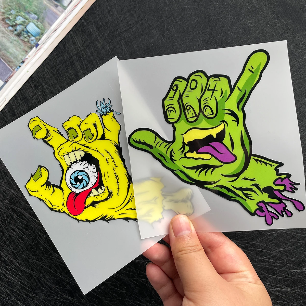 Halloween Monster Motorcycle Stickers Moto Scooter Body Windshield Fuel Tank Helmet Fairing Top Case Vinyl Accessories Decal Set