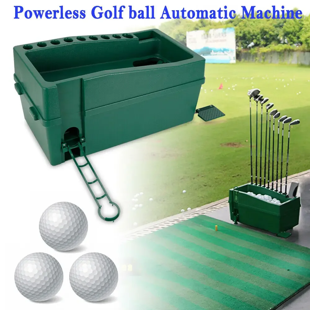 

Club Organizer Golf Ball Dispenser Auto Tee Up Machine W/ Cue Holder Green Automatic Golf Ball Dispenser Golf Ball Pitching
