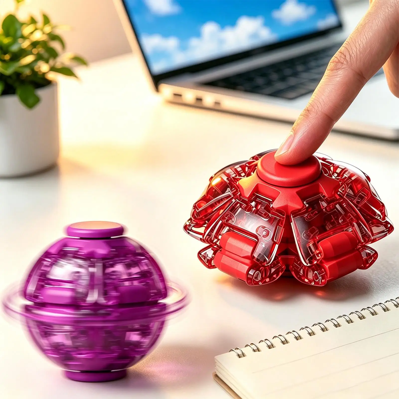 Fingertip Rotating Ball 3D Printing Stress Relieving Ball Pressing Rotating Fingertip Gyroscope Puzzle Portable Funny Toy