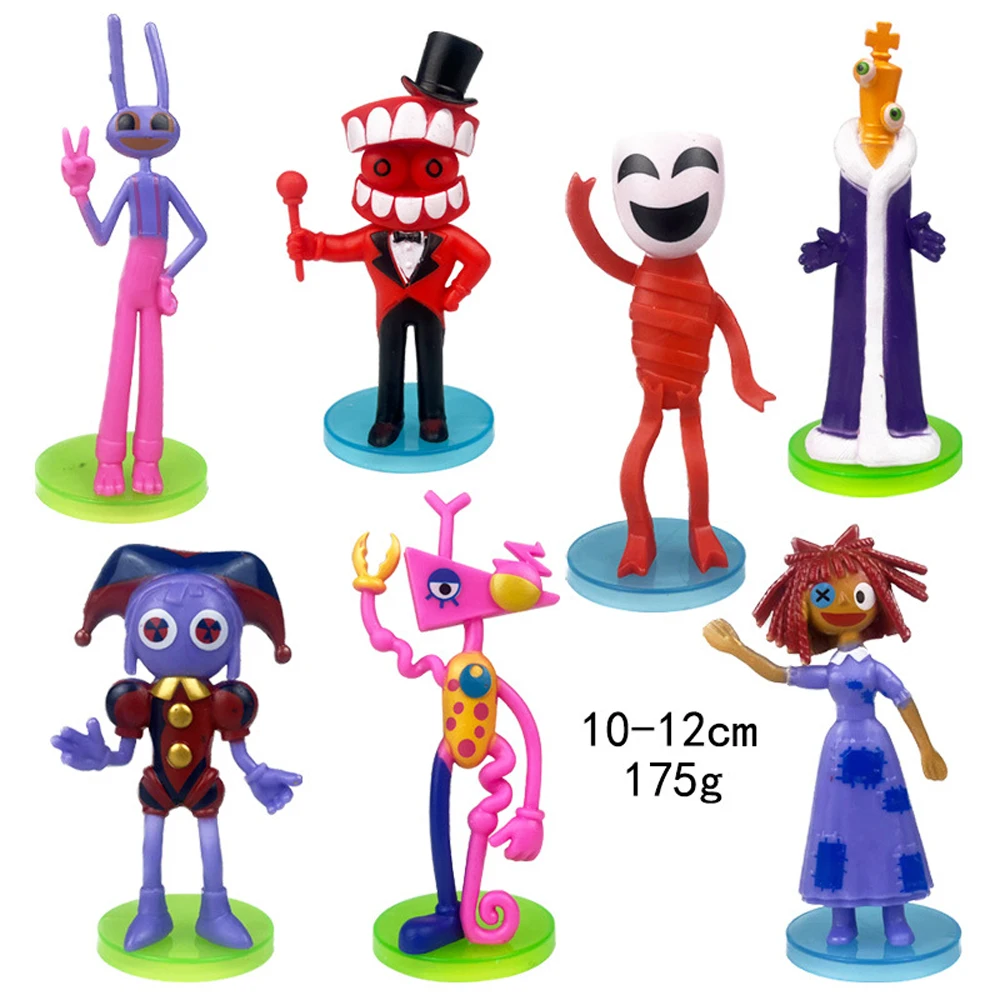 7pcs/set N Comic Anime Creative Amazing Digital Circus Pomni Jax Ragatha Zooble Figure Model Gift