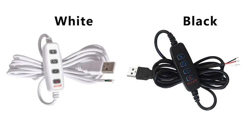 0,5-5m USB 5V LED Dual Color Strip Light Kit 120 leds/m 3000k 4000k 6000k cct flexible Band leiste Lampe 4-Tasten 2m Dimmer Controller – Detail 4