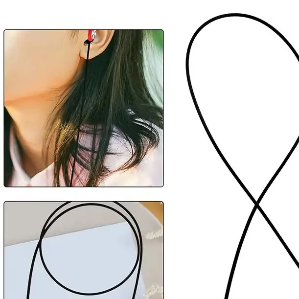 Outdoor Earplugs Earbud Lanyard Work Travel Sleep Connector Cord Anti-lost Rope Silica Gel Earphone Strap