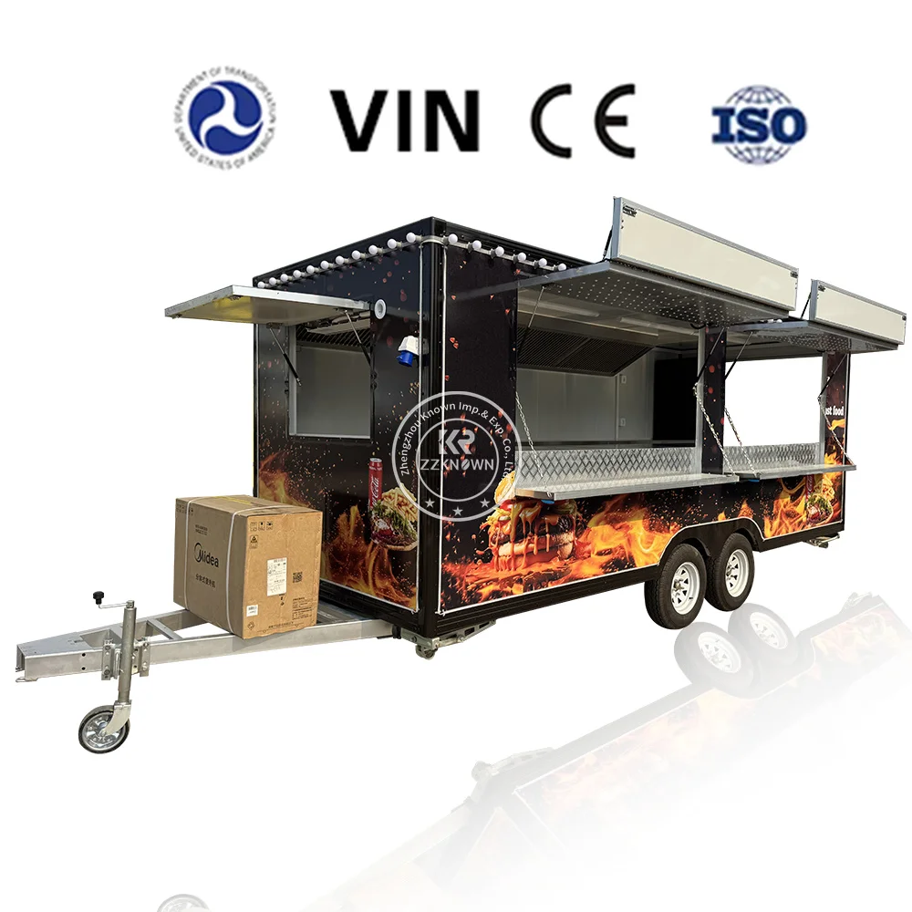 

Custom Street Food Trailer Concession Catering Trailer Coffee Ice Cream Cart Custom Mobile Food Truck Trailer With Full Kitchen