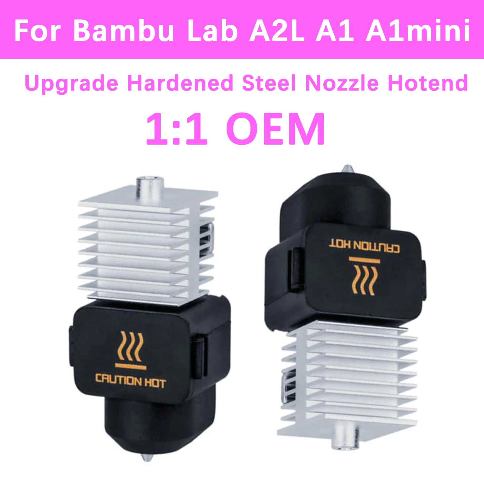 A2L High-Precision Hotend Kit For Bambu Lab A1 A1mini Hardened Steel Integrated Nozzle Same As Original High Quality