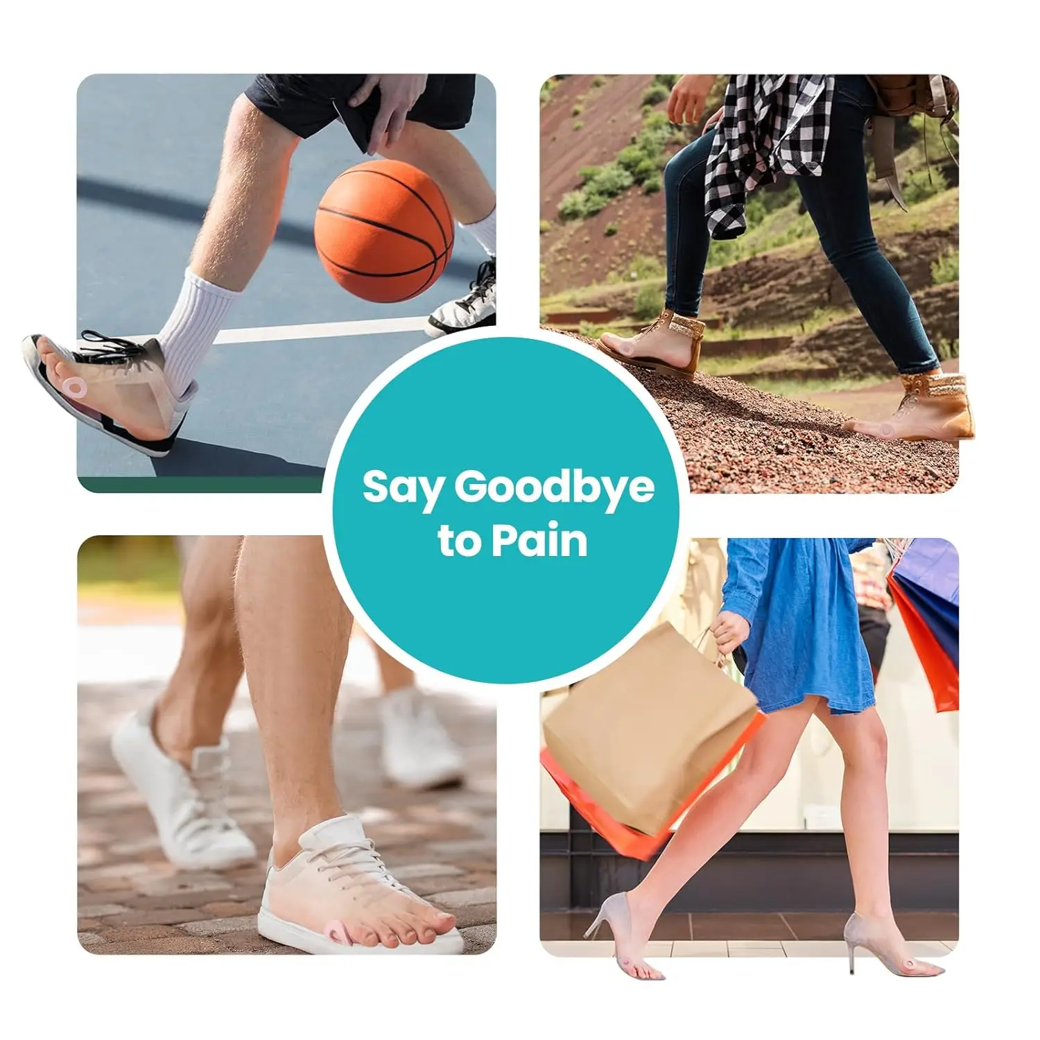 แผ่นรองกันแผลพุพอง 8 ชิ้น/แผ่น ป้องกันการเสียดสี รองรับส้นเท้า ลดแรงกด ลดการเกิดตาปลา ป้องกันนิ้วเท้าเก ดูแลสุขภาพเท้า