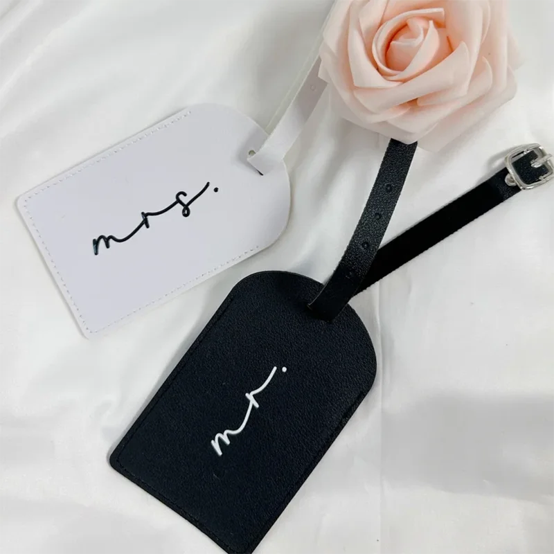 Mr and Mrs Luggage Tags Wedding Honeymoon Gift MRS Travel Tag Couples Gift for Future Mrs Bride To Be Bride and Groom Favor