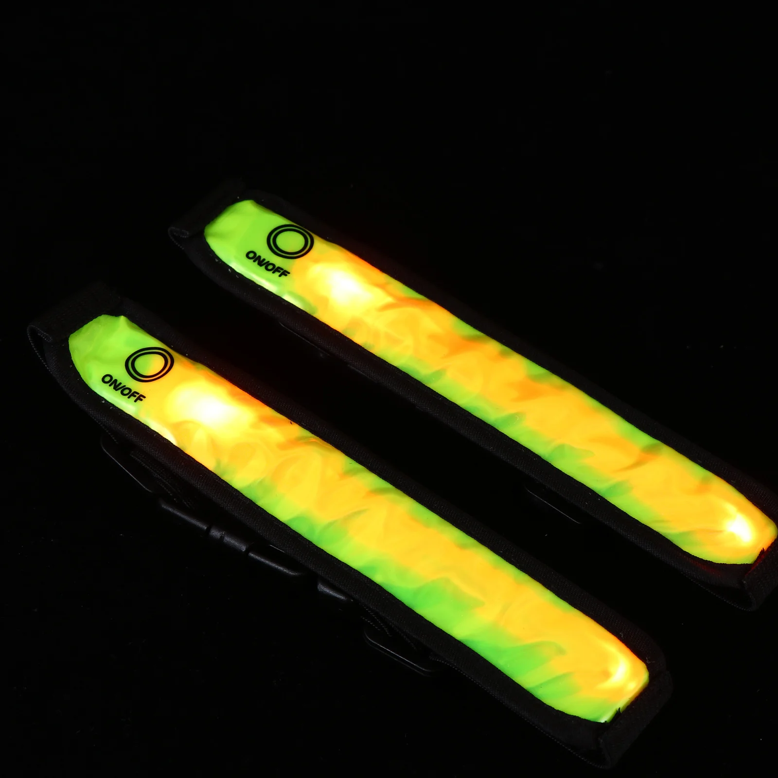 2 szt. LED-owych odblaskowych opasek na nadgarstek, wysoka widoczność, do biegania nocą, jazdy na rowerze, bezpieczna opaska na ramię, odblaskowa taśma sportowa do joggingu